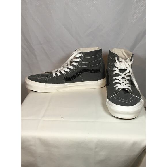 Vans Sk8-Hi Gray Canvas High Top Sneakers Men’s 9.5 / Women’s 11 Organic Cotton - Picture 5 of 10